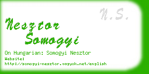 nesztor somogyi business card
